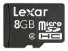 Lexar - Flash memory card ( microSDHC to SD adapter included ) - 8 GB - Class 2 - microSDHC