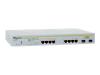 Allied Telesis AT GS950/8POE WebSmart Switch - Switch - 8 ports - EN, Fast EN, Gigabit EN - 10Base-T, 100Base-TX, 1000Base-T + 2 x shared SFP (empty) - 1U - PoE
