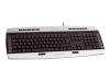 Cherry VARIO-KEY Relegendable MultiMedia Keyboard - Keyboard - PS/2, USB - 104 keys - black, silver - English - US