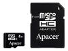 Apacer - Flash memory card ( microSDHC to SD adapter included ) - 4 GB - Class 6 - microSDHC