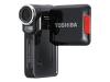 Toshiba Camileo P10 - Camcorder - High Definition - Widescreen Video Capture - 5.0 Mpix - supported memory: MMC, SD, SDHC - flash card - midnight gloss