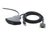 Belkin 2-Port KVM Switch with Built-In Cabling - KVM switch - USB - 2 ports - 1 local user external