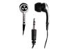 Ifrogz Earpollution Plugz - Headphones ( in-ear ear-bud ) - black, silver