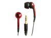 Ifrogz Earpollution Plugz - Headphones ( in-ear ear-bud ) - black, red