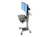 Ergotron Neo-Flex Dual WideView WorkSpace - Cart for LCD display / keyboard / mouse / CPU - plastic, aluminium, steel - two-tone grey - screen size: up to 22
