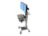 Ergotron Neo-Flex Dual WideView WorkSpace - Cart for LCD display / keyboard / mouse / CPU - plastic, aluminium, steel - two-tone grey - screen size: up to 22