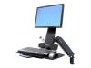 Ergotron StyleView HD Combo - Mounting kit ( wall bracket, support arm, mount, wrist rest ) for LCD display / keyboard / mouse / bar code scanner - plastic, aluminium, steel - black - screen size: 24