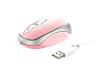 Trust Mini Travel Mouse - Mouse - optical - 3 button(s) - wired - USB - pink
