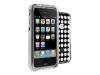 Philips HybridShell - Case for digital player - silicone, polycarbonate, rubber - clear with white accents - iPhone 3G