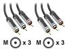 Bandridge  Profigold - Video cable - component video - RCA (M) - RCA (M) - 1 m - shielded