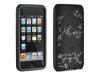 DLO Jam Jacket Grafik - Case for digital player - silicone - black, clear - iPod touch (2G)