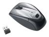 Fujitsu Notebook Mouse WI600 - Mouse - laser - 3 button(s) - wireless - RF - USB wireless receiver - black, silver