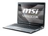 MSI Entertainment Series EX623-070NL - Pentium Dual Core T3400 / 2.16 GHz - Centrino 2 - RAM 4 GB - HDD 250 GB - DVDRW / DVD-RAM - GF 9500 GS TurboCache supporting 768MB - Gigabit Ethernet - WLAN : Bluetooth 2.0 EDR, 802.11 a/b/g/n (draft) - Vista Home Premium - 16