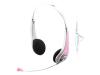 Trust InSonic Chat Headset - Headset ( semi-open ) - pink