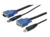 StarTech.com 2-in-1 Universal USB KVM Cable - Video / USB cable - HD-15, 4 PIN USB Type B (M) - 4 PIN USB Type A, HD-15 - 3 m