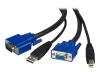 StarTech.com 2-in-1 Universal USB KVM Cable - Video / USB cable - HD-15, 4 PIN USB Type B (M) - 4 PIN USB Type A, HD-15 - 4.6 m