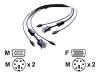StarTech.com 3-in-1 Universal PS/2 KVM Cable - Keyboard / video / mouse (KVM) cable - 6 pin PS/2, HD-15 (M) - 6 pin PS/2, HD-15 - 15.2 m