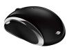 Microsoft Wireless Mobile Mouse 6000 - Mouse - optical - 5 button(s) - wireless - 2.4 GHz - USB wireless receiver - black, silver