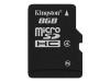 Kingston - Flash memory card - 8 GB - Class 4 - microSDHC