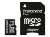 Transcend - Flash memory card ( microSDHC to SD adapter included ) - 16 GB - Class 6 - microSDHC
