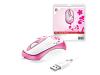 Trust Mini Travel Mouse - Mouse - optical - 3 button(s) - wired - USB - pink