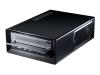 Antec ISK 300-65 - Desktop slimline - mini ITX - power adapter 65 Watt - black - USB/Audio/E-SATA