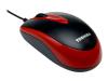 Toshiba Compact Optical Mouse - Mouse - optical - wired - USB - black, red