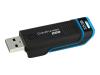 Kingston DataTraveler 200 - USB flash drive - 32 GB - Hi-Speed USB - black, blue