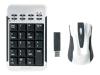 Targus Wireless Keypad & Mouse Combo - Keypad - wireless - 2.4 GHz - 19 keys - mouse - USB wireless receiver - black, silver