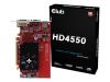 Club 3D HD 4550 - Graphics adapter - Radeon HD 4550 - PCI Express 2.0 x16 - 512 MB GDDR3 - Digital Visual Interface (DVI), HDMI ( HDCP ) - HDTV out