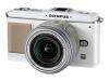 Olympus E-P1 - Digital camera - prosumer - 12.3 Mpix - Olympus M.Zuiko Digital 14-42mm lens - optical zoom: 3 x - supported memory: SD, SDHC - white