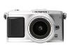 Olympus E-P1 - Digital camera - prosumer - 12.3 Mpix - Olympus M.Zuiko Digital 14-42mm lens - optical zoom: 3 x - supported memory: SD, SDHC - silver