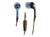 Ifrogz Earpollution Plugz - Headphones ( in-ear ear-bud ) - blue, brown