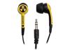 Ifrogz Earpollution Plugz - Headphones ( in-ear ear-bud ) - black, yellow