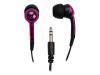 Ifrogz Earpollution Plugz - Headphones ( in-ear ear-bud ) - black, purple