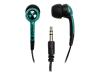 Ifrogz Earpollution Plugz - Headphones ( in-ear ear-bud ) - black, teal