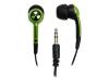 Ifrogz Earpollution Plugz - Headphones ( in-ear ear-bud ) - black, lime