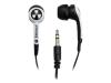 Ifrogz Earpollution Plugz - Headphones ( in-ear ear-bud ) - black, white