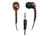 Ifrogz Earpollution Plugz - Headphones ( in-ear ear-bud ) - black, orange