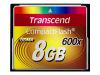 Transcend - Flash memory card - 8 GB - 600x - CompactFlash Card