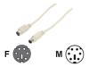 StarTech.com PS/2 Keyboard or Mouse Extension Cable - Keyboard / mouse extender - 6 pin PS/2 (M) - 6 pin PS/2 (F) - 7.6 m - beige