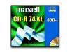 Maxell - CD-R - 650 MB ( 74min ) 12x - blue, silver - slim jewel case - storage media