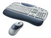 Logitech Cordless Desktop iTouch - Keyboard - wireless - 104 keys - mouse, wheel - USB / PS/2 wireless receiver - silver - Norwegian - retail