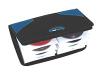 Targus Delta - Wallet for CD/DVD discs - 64 discs - nylon - black, blue