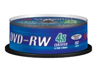 Verbatim
43639
DVD-RW Serl 4X4,7GB silver/25 spindle