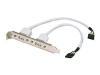 Belkin - USB panel - 4 PIN USB Type A (F) - 4 PIN MPC (F) - 25 cm - white