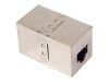 Belkin - Network coupler - RJ-45 (F) - RJ-45 (F) - STP - ( CAT 5 ) - metallic grey