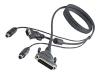 Belkin OmniView All-In-One - Keyboard / video / mouse (KVM) cable - 6 pin PS/2, HD-15 (M) - DB-25 (M) - 1.8 m - molded - grey