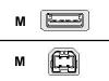 Toshiba - USB cable - 4 PIN USB Type A (M) - 4 PIN USB Type B (M) ( USB / Hi-Speed USB )