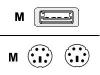 VALUE - Keyboard / mouse adapter - 4 PIN USB Type A (M) - 6 pin PS/2 (M)